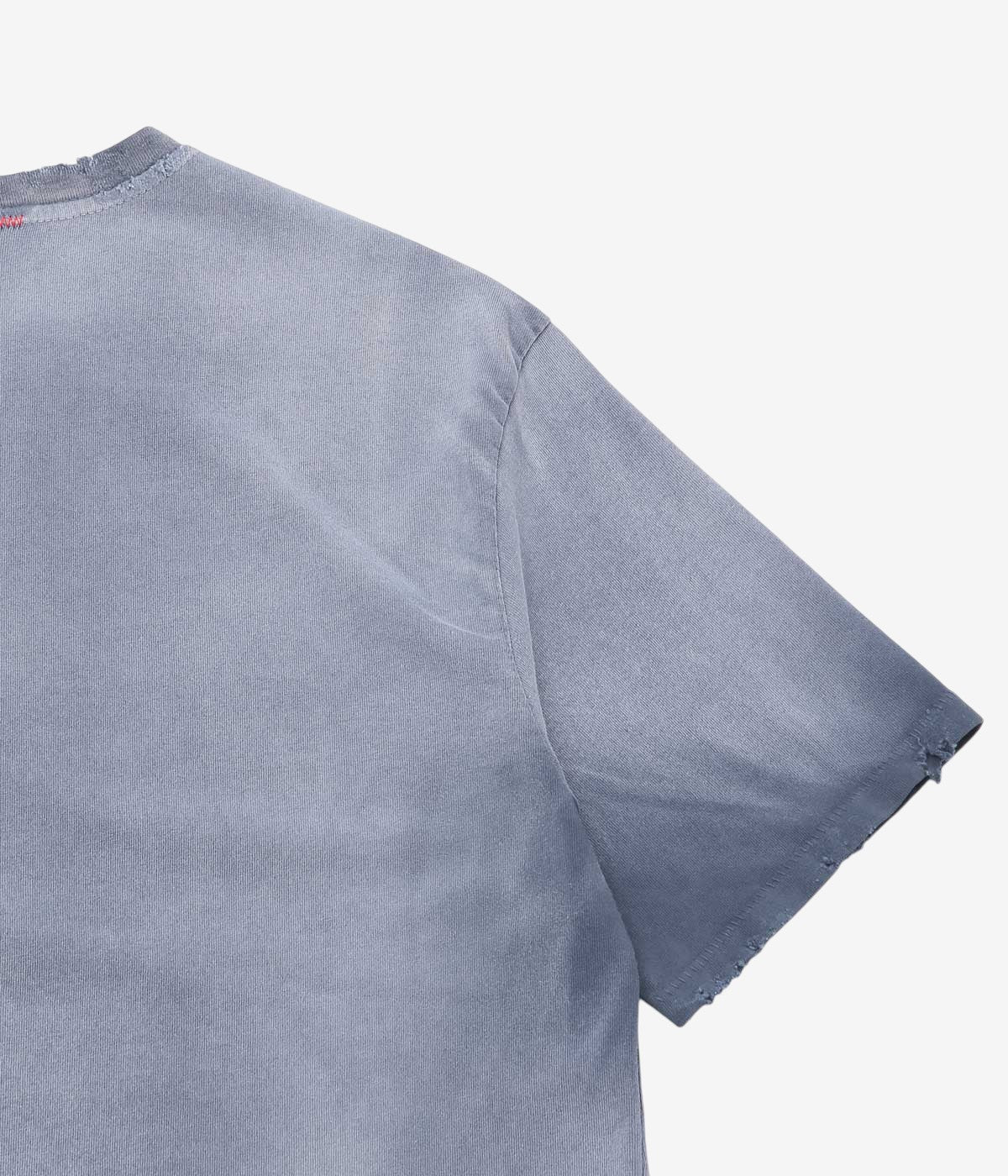 MOOJI MOOJI ''OS CROP T-SHIRTS AGED HEAVY'' (INDIGO)