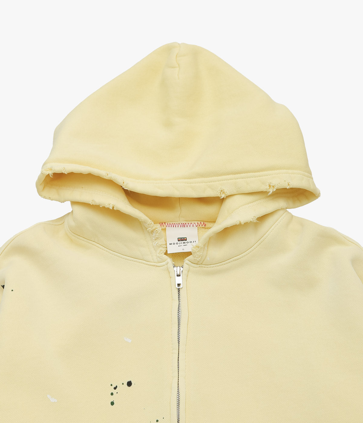 MOOJI MOOJI ''OVERSIZE ZIP UP HOODIE STREET'' (BUTTER YELLOW