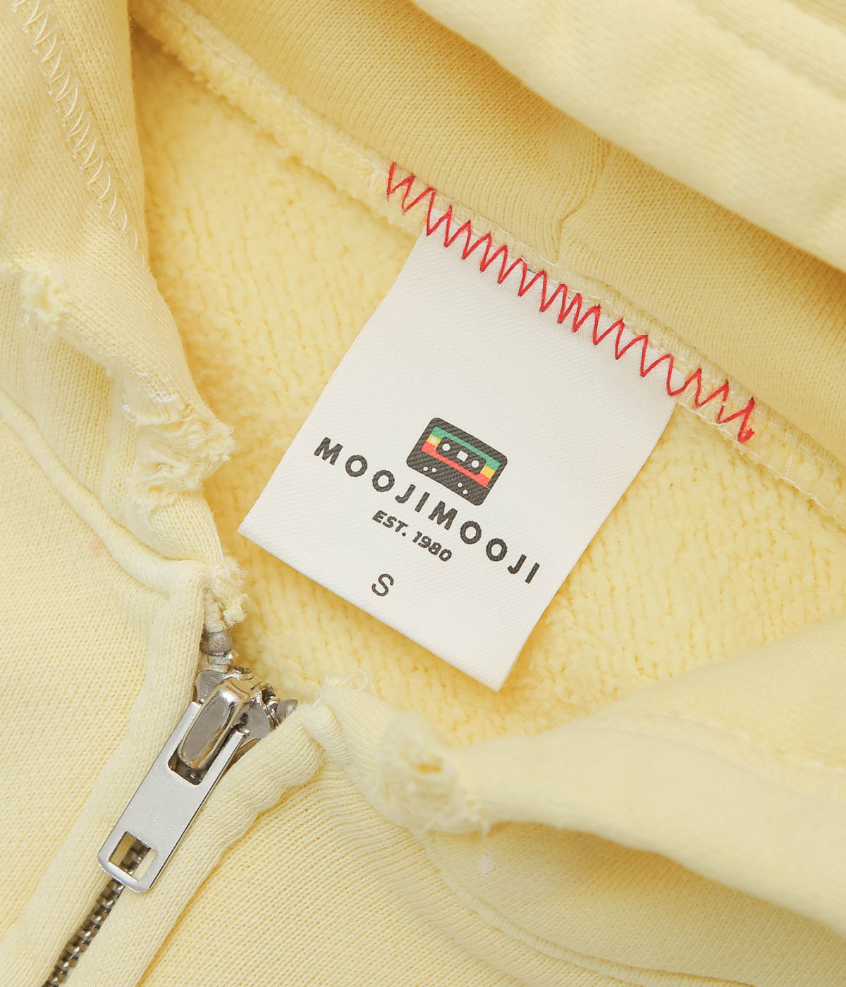 MOOJI MOOJI ''OVERSIZE ZIP UP HOODIE STREET'' (BUTTER YELLOW)