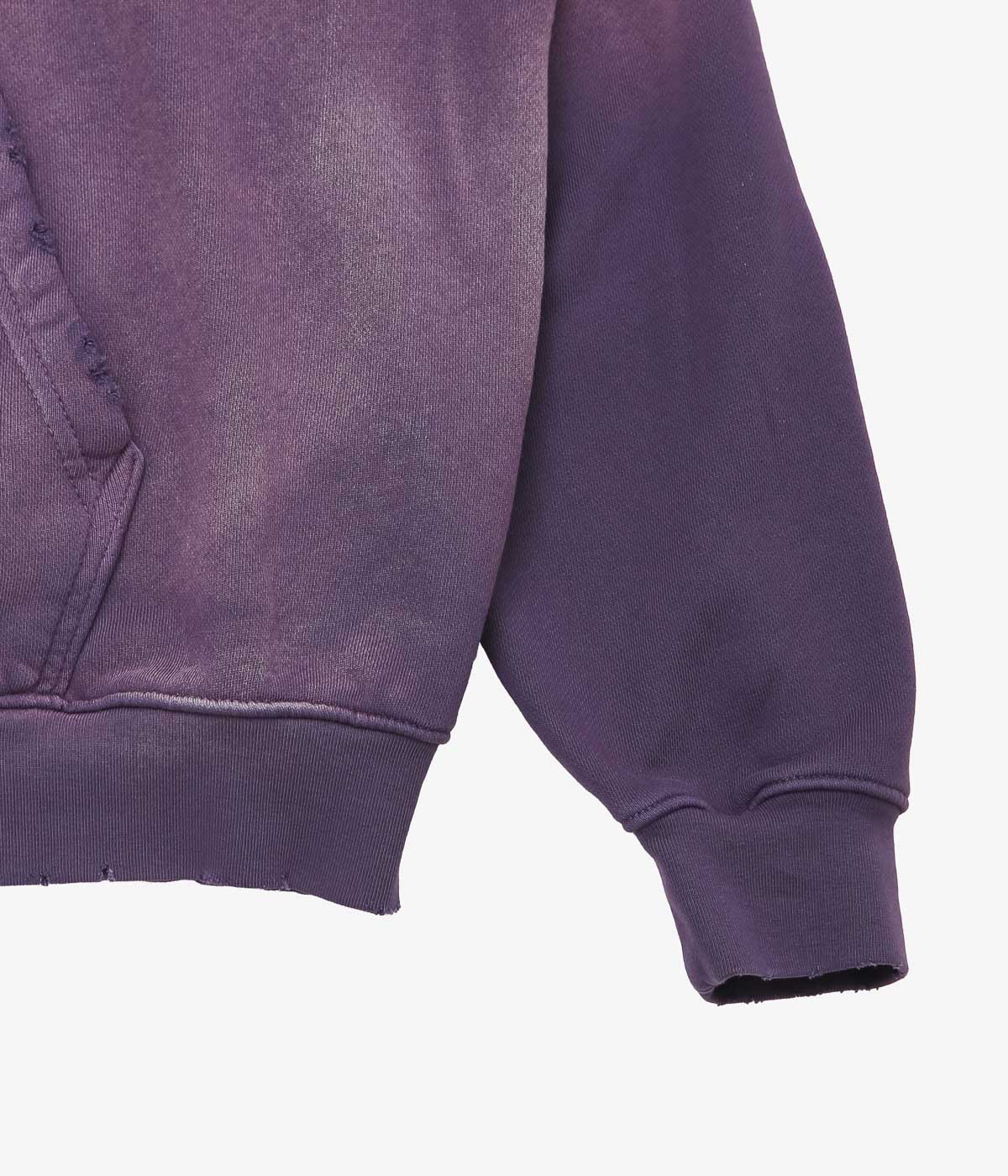 MOOJI MOOJI ''OVERSIZE ZIP UP HOODIE AGED'' (PURPLE)