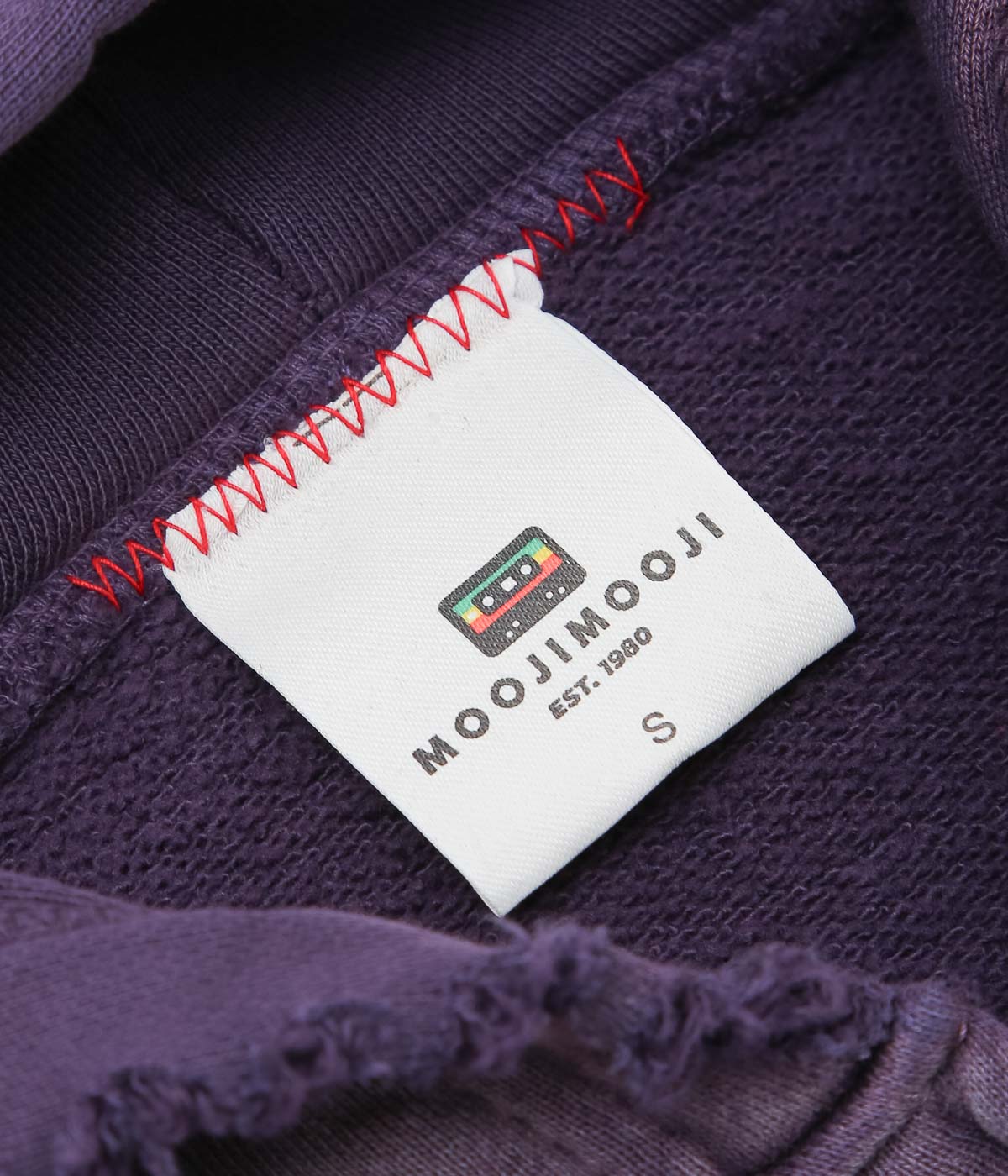 MOOJI MOOJI ''OVERSIZE ZIP UP HOODIE AGED'' (PURPLE)