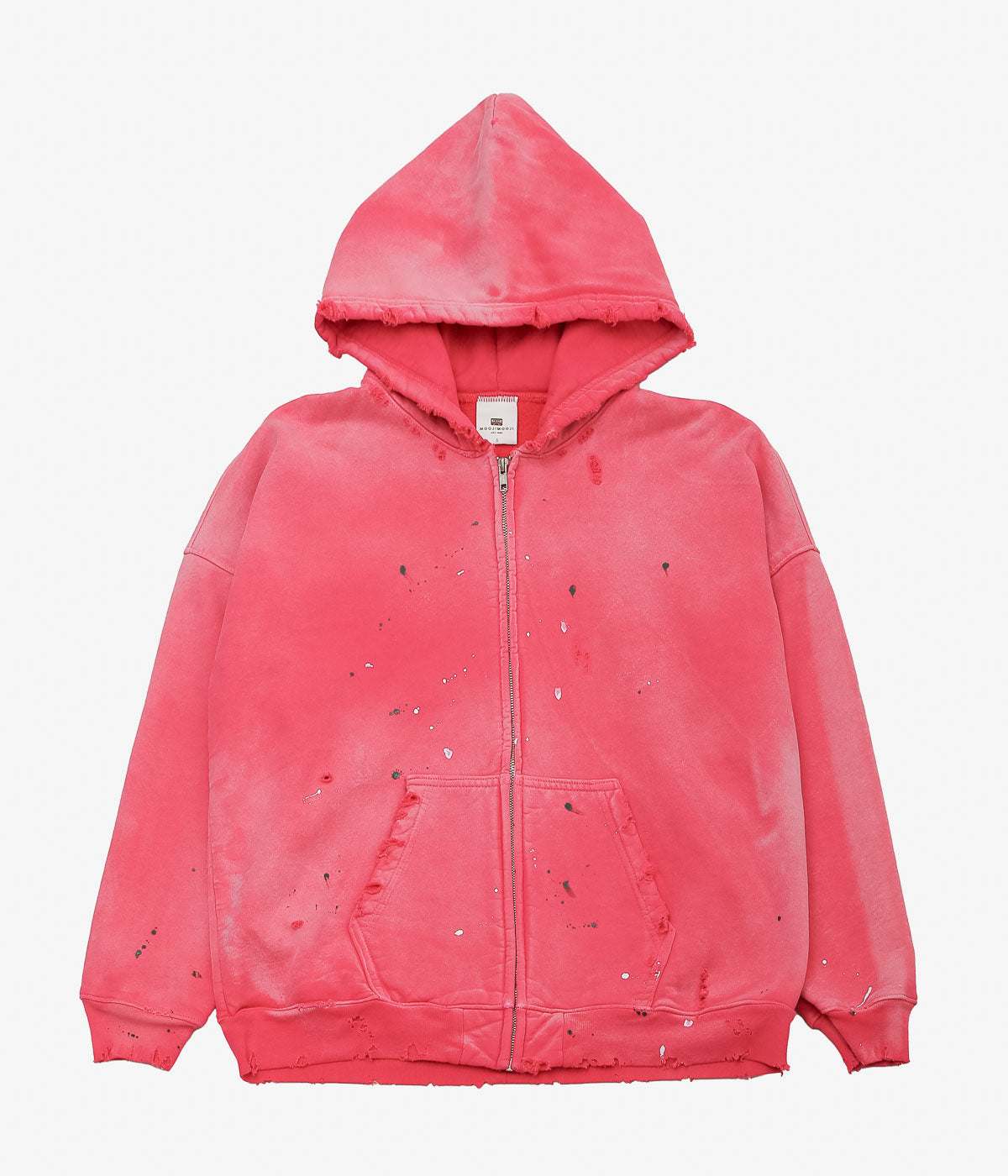 MOOJI MOOJI ''OVERSIZE ZIP UP HOODIE STREET'' (RED)