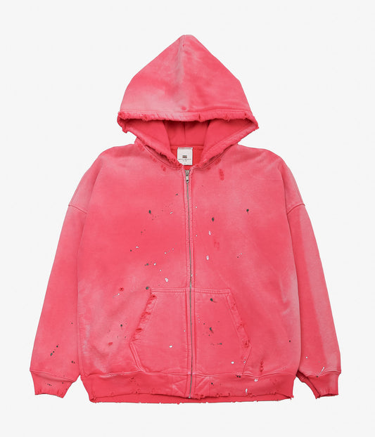 MOOJI MOOJI ''OVERSIZE ZIP UP HOODIE STREET'' (RED)