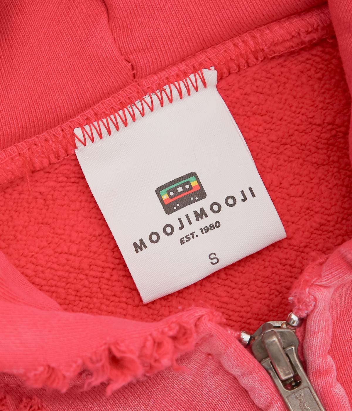 MOOJI MOOJI ''OVERSIZE ZIP UP HOODIE STREET'' (RED)