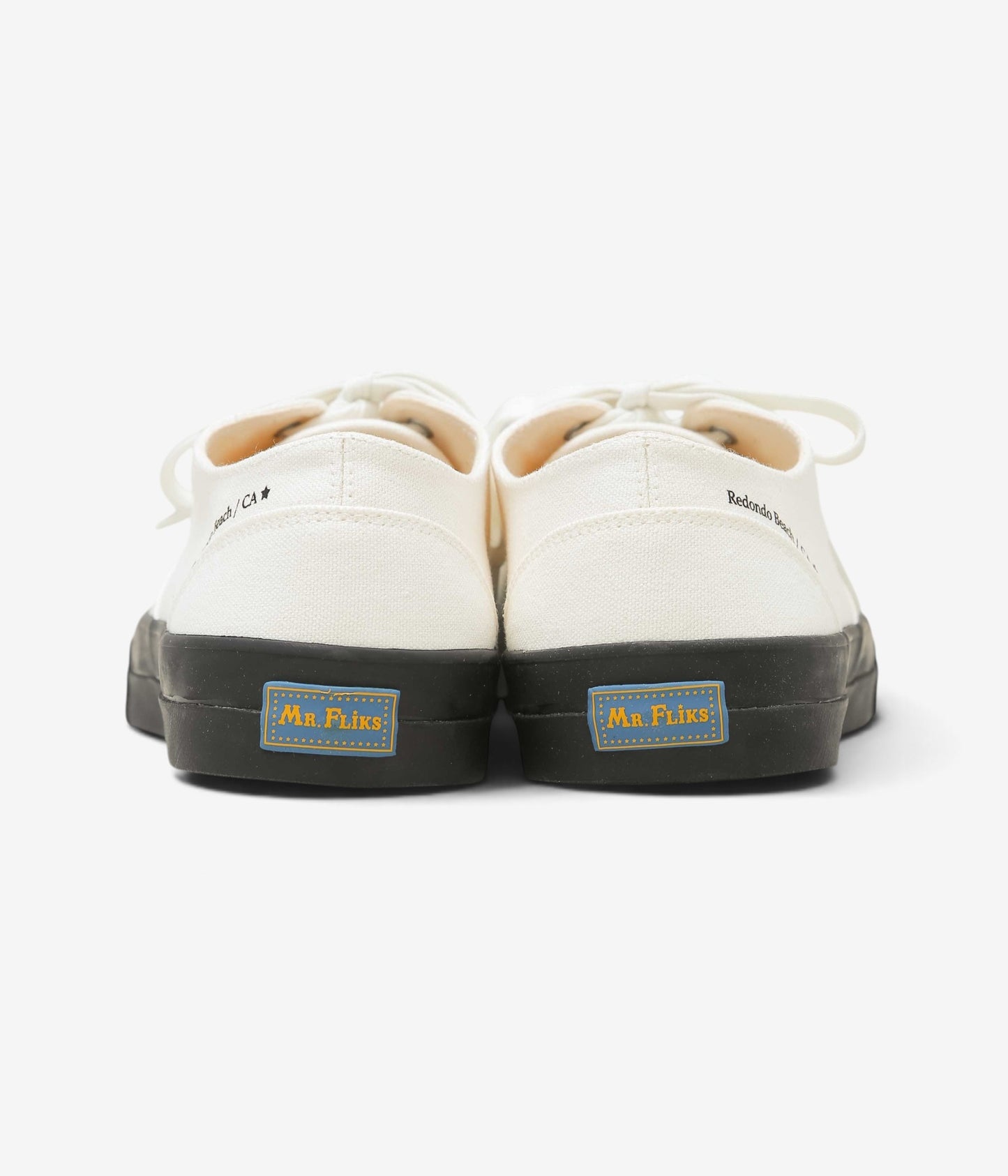 MR.FLIKS ''REDONDO CANVAS SNEAKERS'' (WHITE BLACK SOLE)