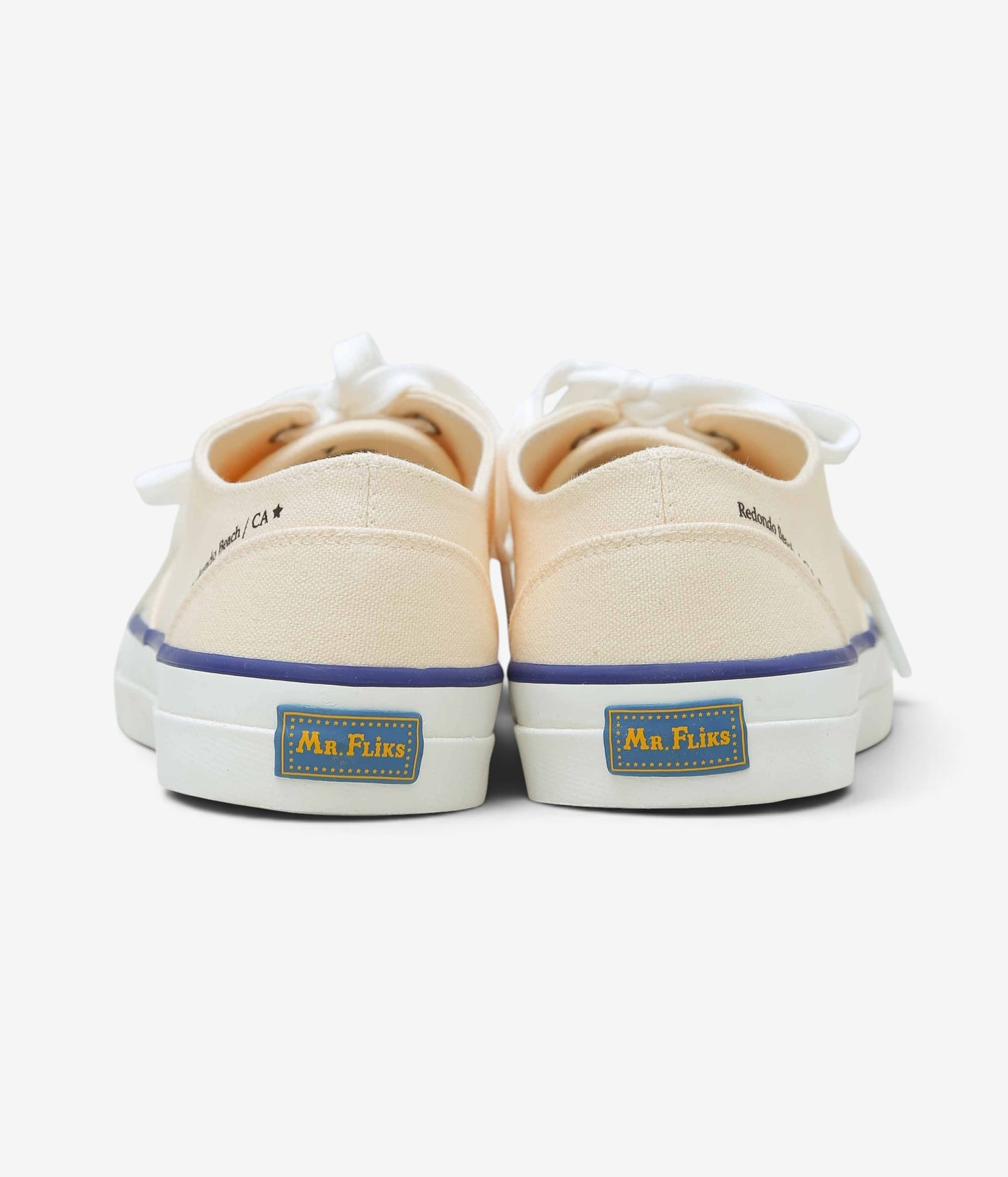 MR.FLIKS ''REDONDO CANVAS SNEAKERS'' (WHITE LINE BLUE)