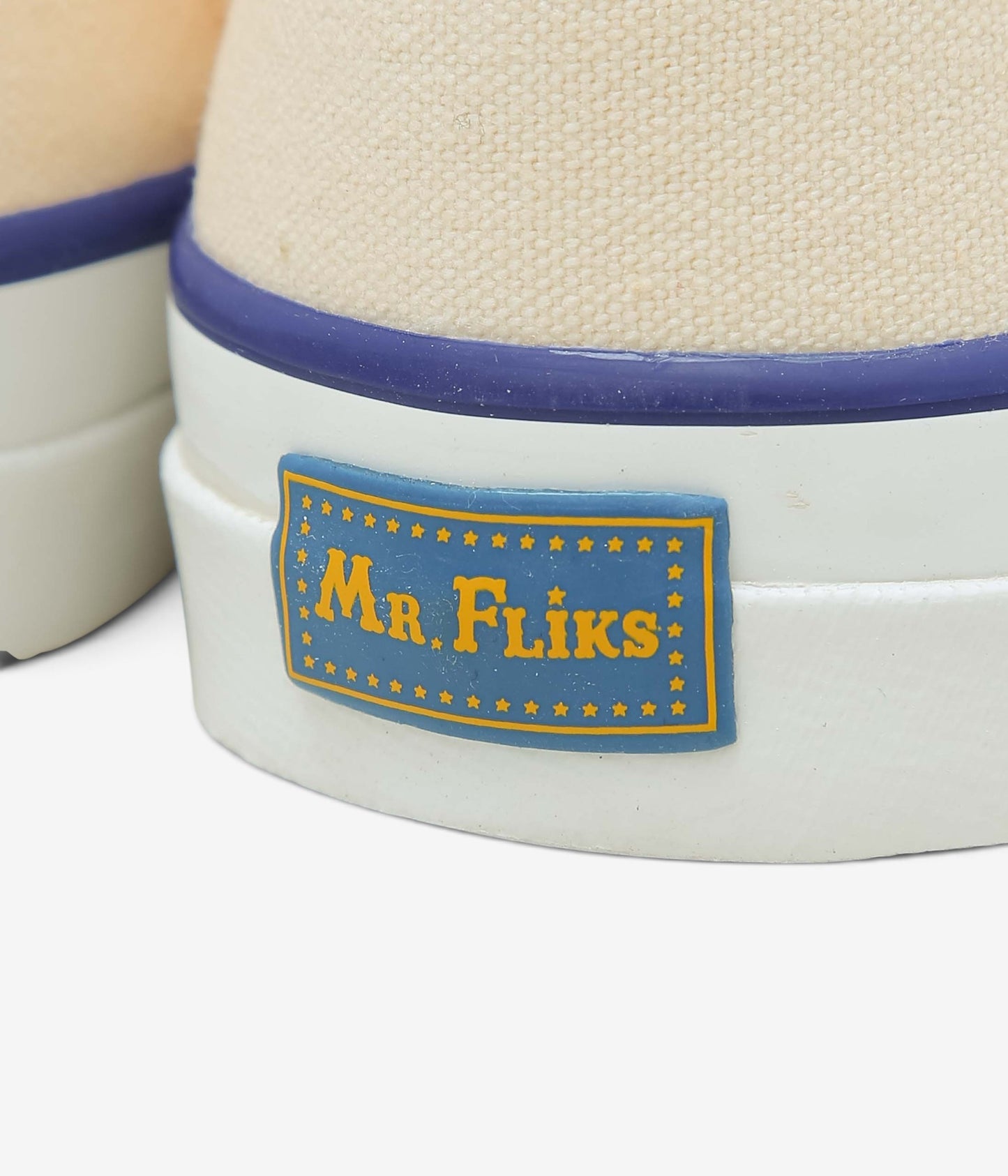 MR.FLIKS ''REDONDO CANVAS SNEAKERS'' (WHITE LINE BLUE)