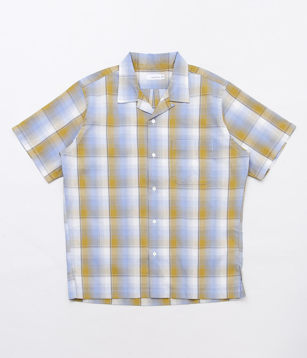 NANAMICA ''OPEN COLLAR PIQUE S/S SHIRT'' (YELLOW SAX)