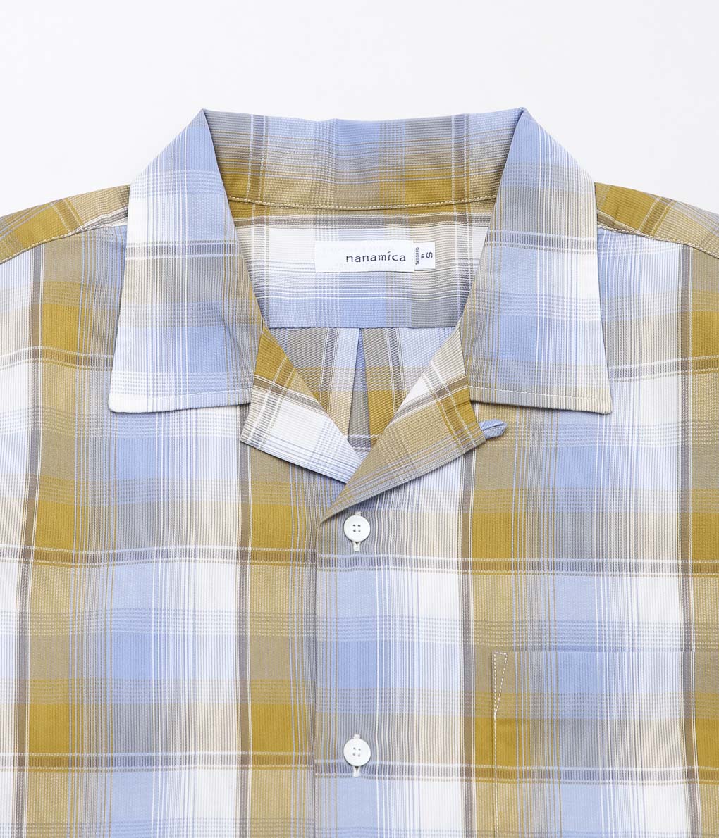NANAMICA ''OPEN COLLAR PIQUE S/S SHIRT'' (YELLOW SAX) – THE