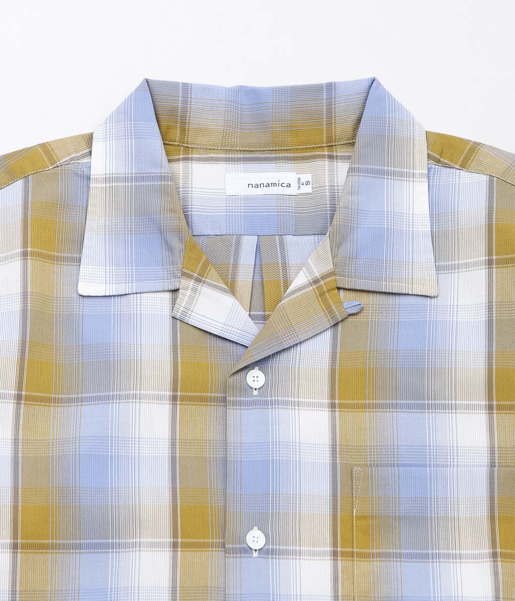 NANAMICA ''OPEN COLLAR PIQUE S/S SHIRT'' (YELLOW SAX)