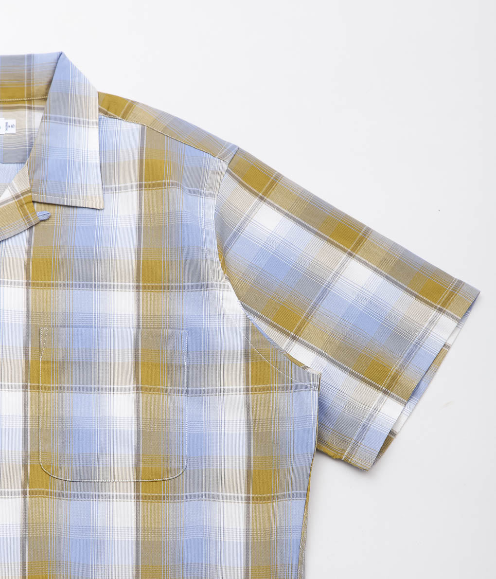 NANAMICA ''OPEN COLLAR PIQUE S/S SHIRT'' (YELLOW SAX)