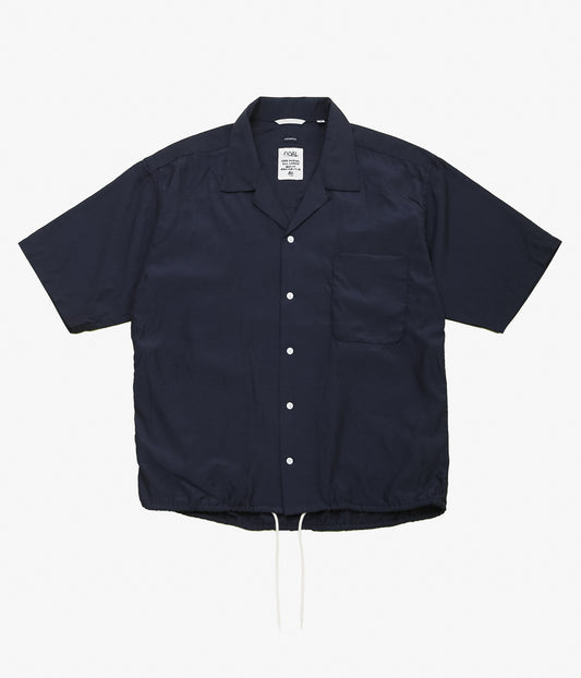 NANAMICA ''OPEN COLLAR S/S SHIRT'' (NAVY)