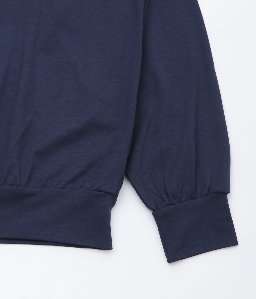 NANAMICA ''WOOL L / S POLO''(NAVY)