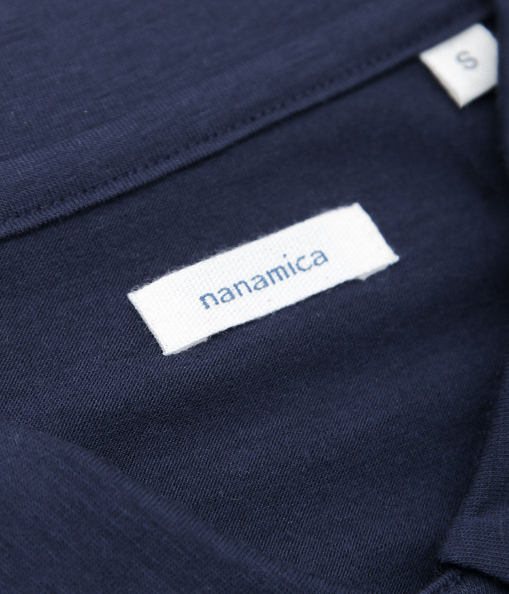 NANAMICA ''WOOL L / S POLO''(NAVY)