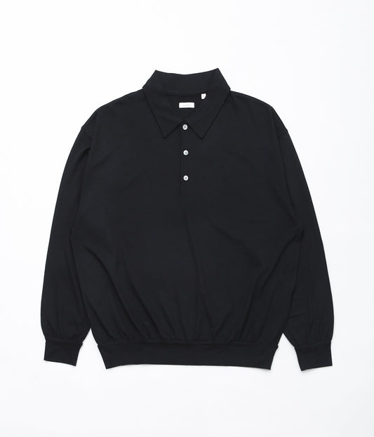 NANAMICA ''WOOL L/S POLO'' (BLACK)