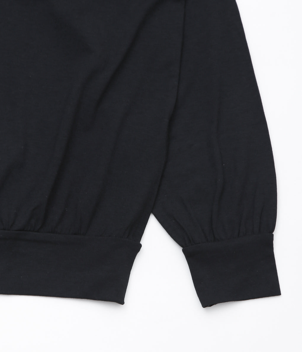 NANAMICA ''WOOL L/S POLO'' (BLACK)