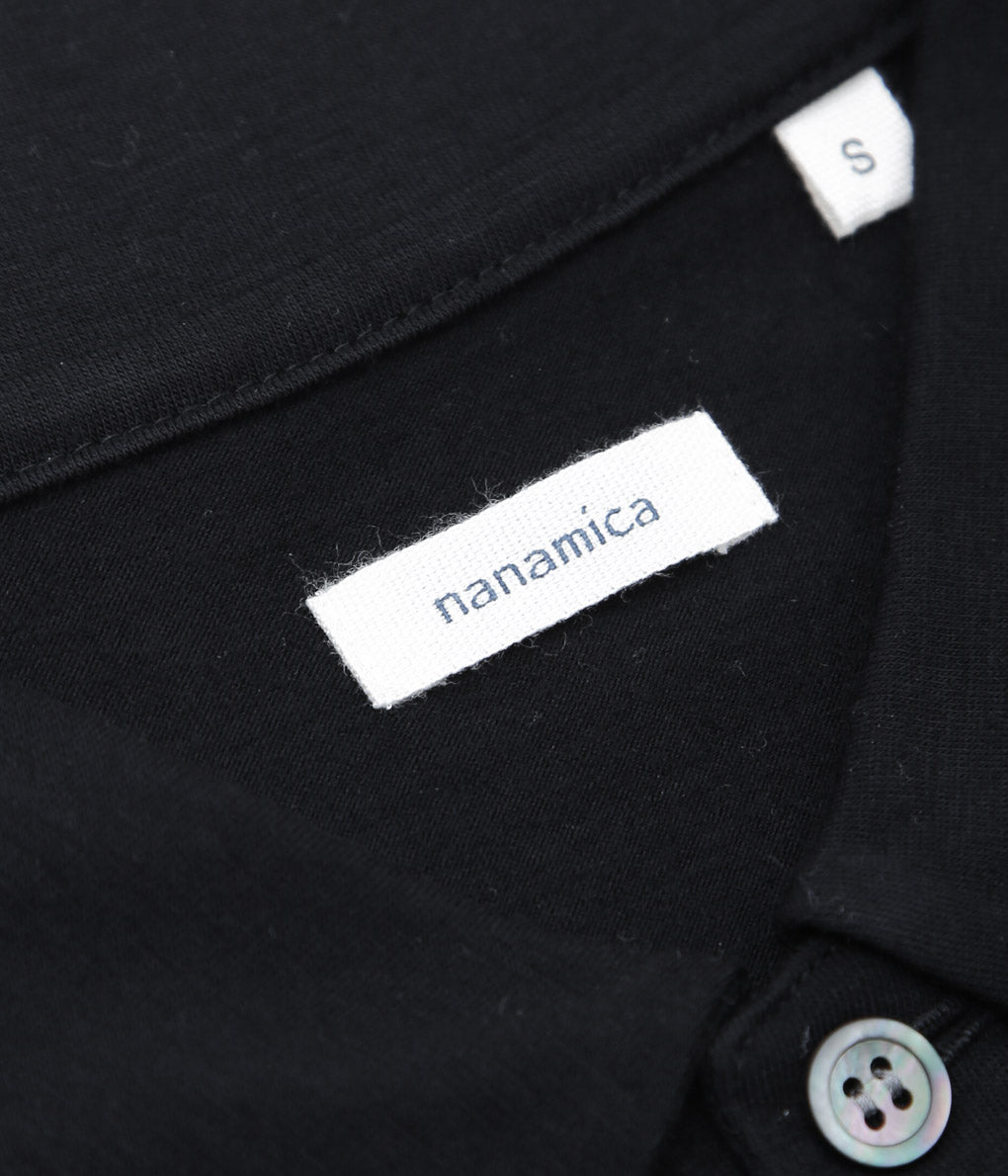 NANAMICA ''WOOL L/S POLO'' (BLACK)