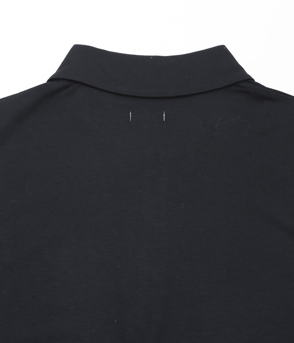 NANAMICA ''WOOL L/S POLO'' (BLACK)