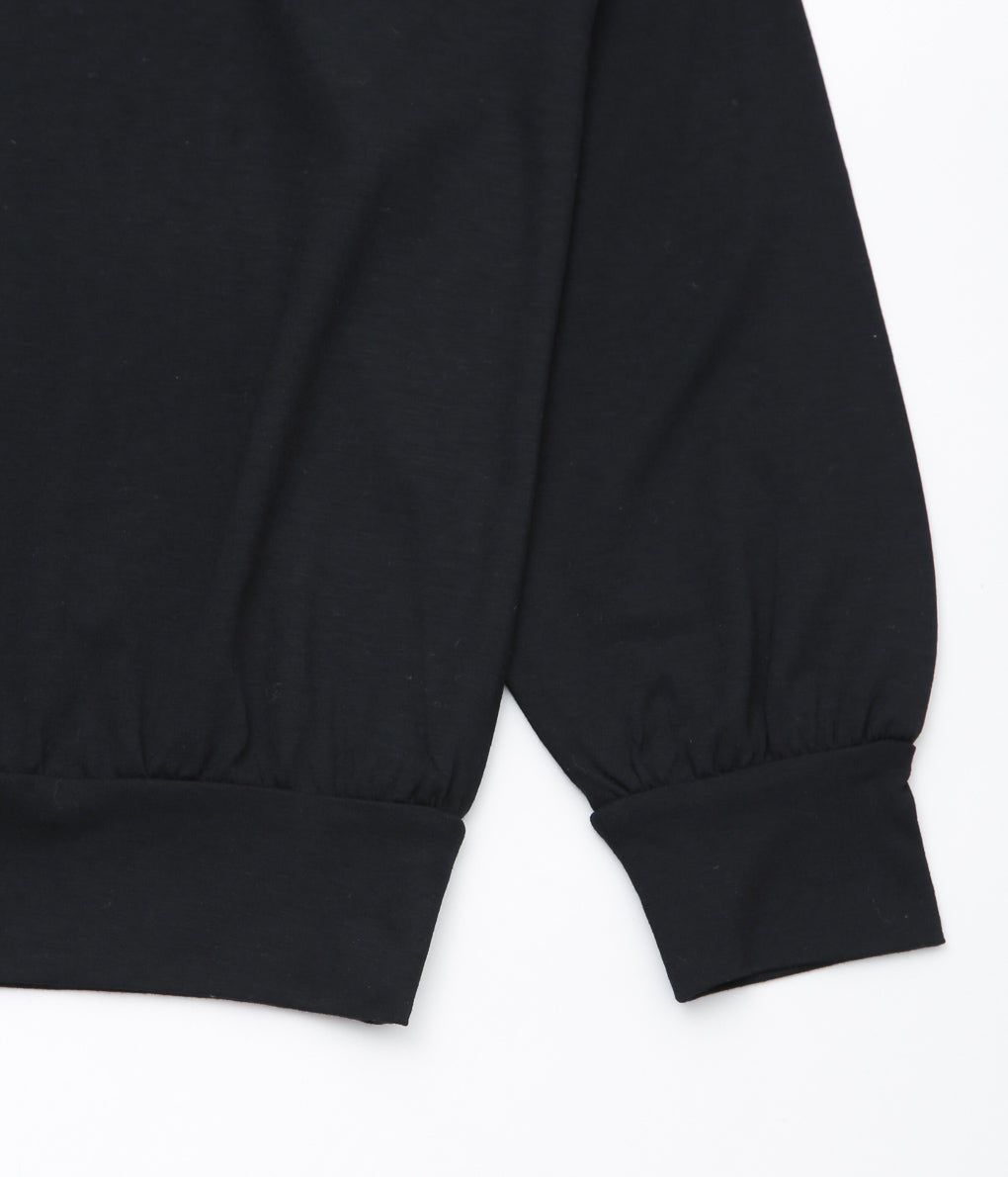 NANAMICA ''WOOL L/S POLO'' (BLACK)