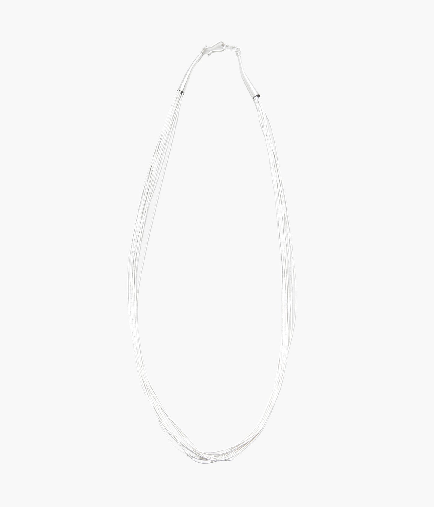 NAVAJO ''LIQUID SILVER NECKLACE 10-STRAND(50cm)'' (SILVER)