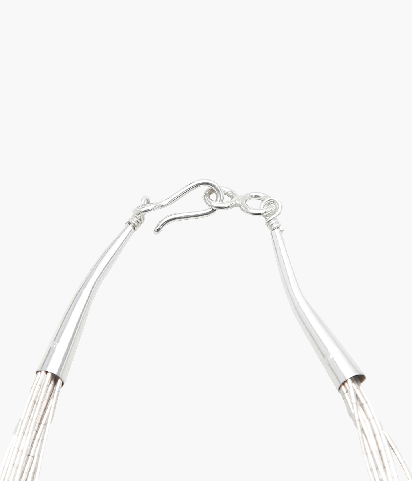 NAVAJO ''LIQUID SILVER NECKLACE 10-STRAND(50cm)'' (SILVER)