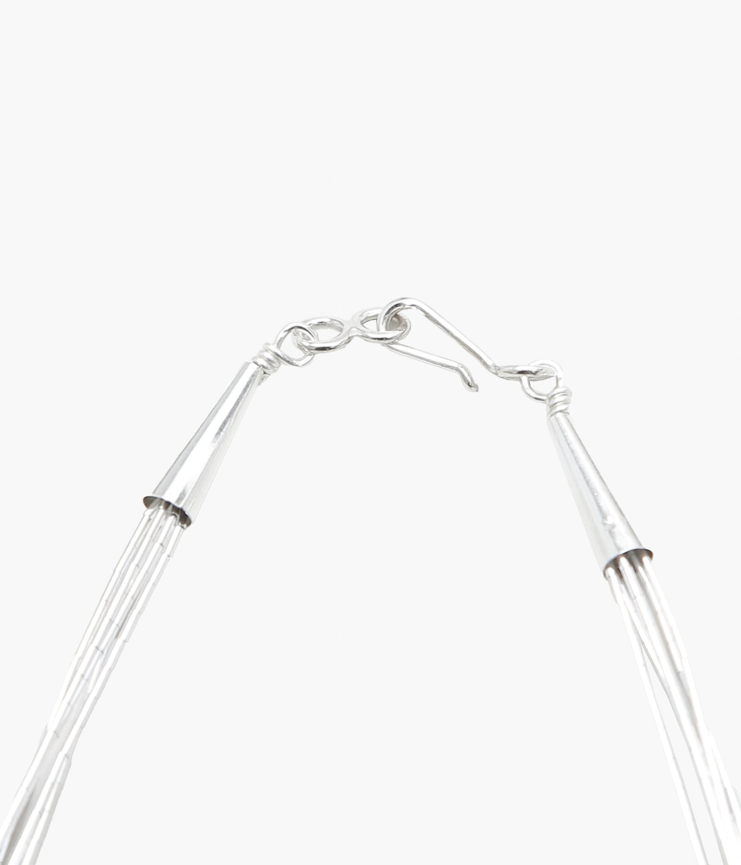 NAVAJO'' LIQUID SILVER NECKLACE 5-STRAND(45cm)'' (SILVER)