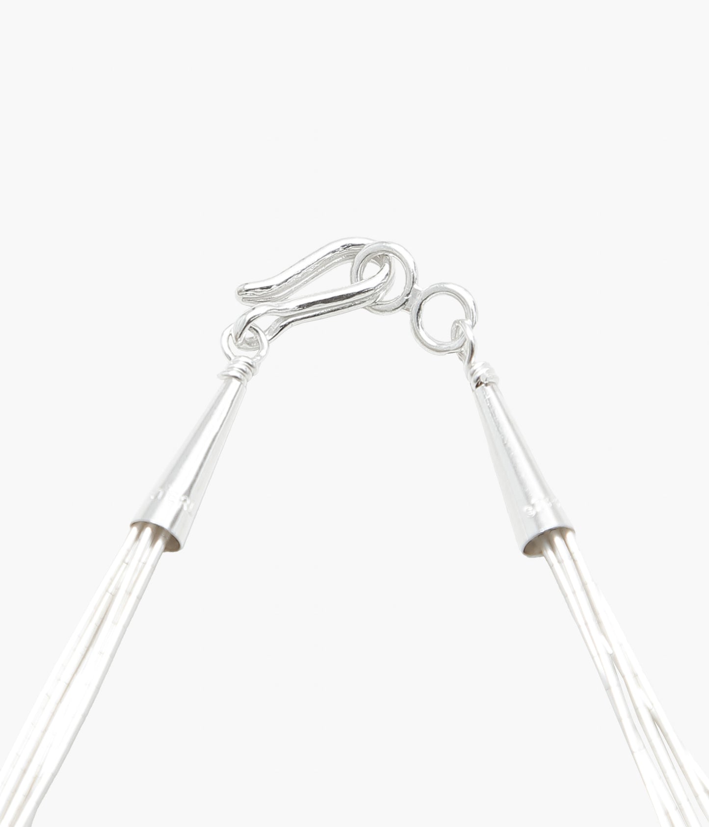 NAVAJO''LIQUID SILVER NECKLACE 5-STRAND(50cm)'' (SILVER)