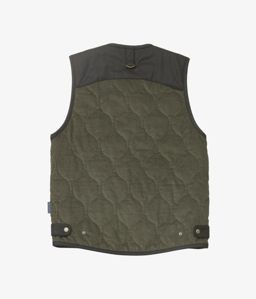 NICHOLAS DALEY ''LAVENHAM RIOT GILET'' (OLIVE CORDUROY)