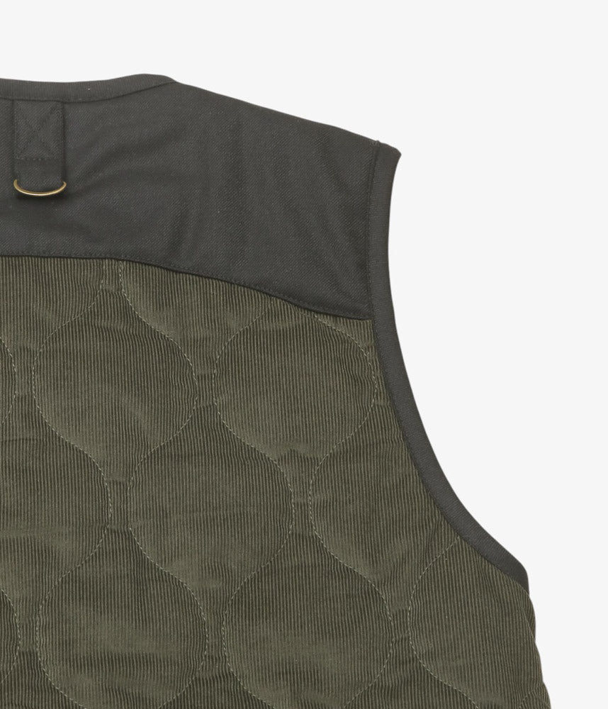 NICHOLAS DALEY ''LAVENHAM RIOT GILET'' (OLIVE CORDUROY)