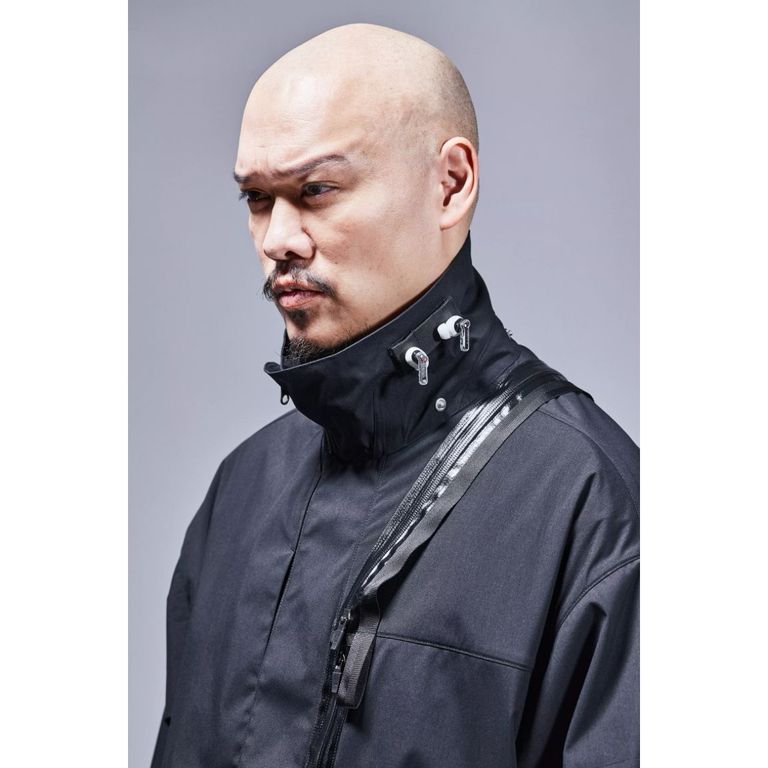 チェック柄アシンメトリックジャケット GZ-GJ3rd C-0310 JEAN JACKET 3RD -コーティングデニム - 倉敷
