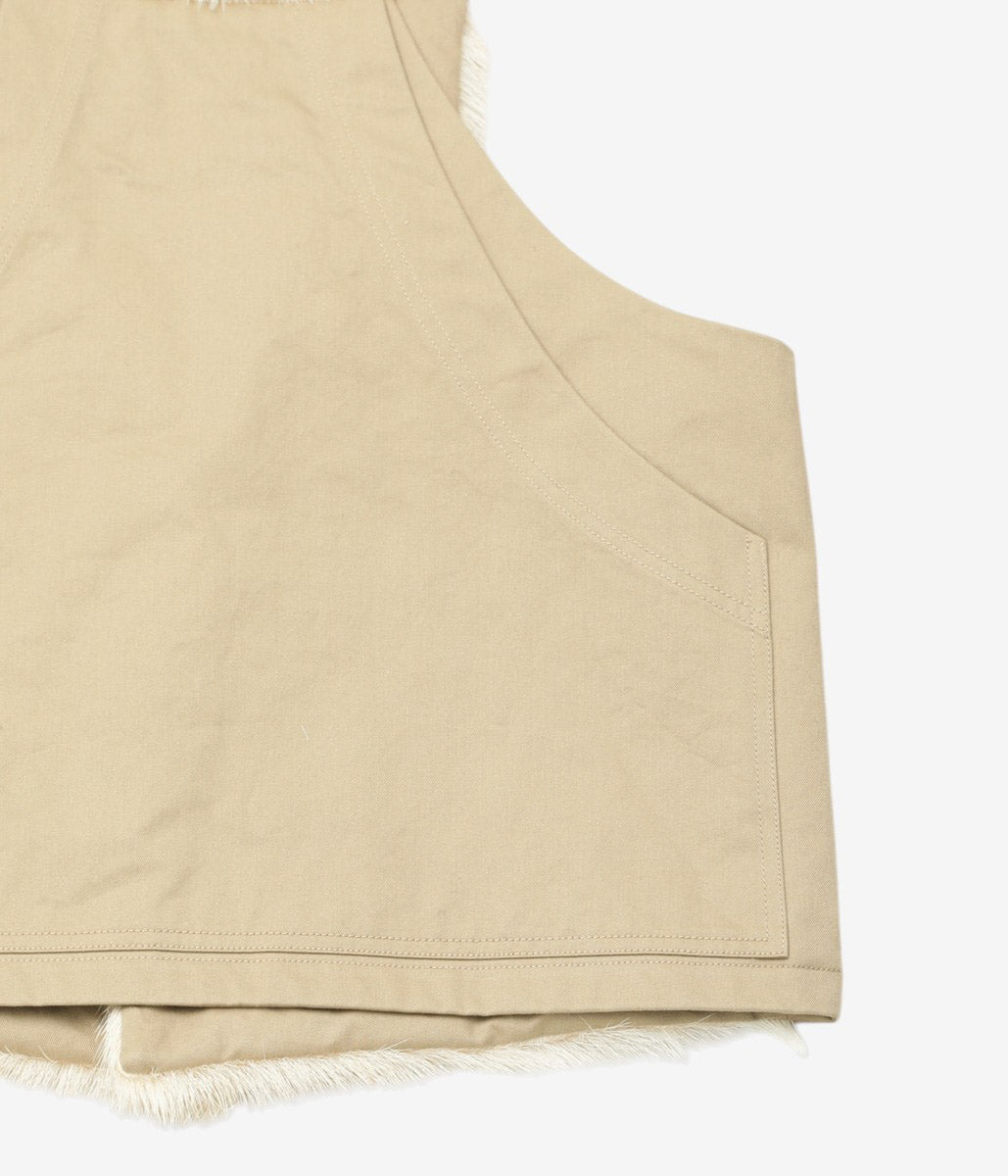 NOMAT ''CASHMERE FAR VEST'' (WHITE MOCHA)