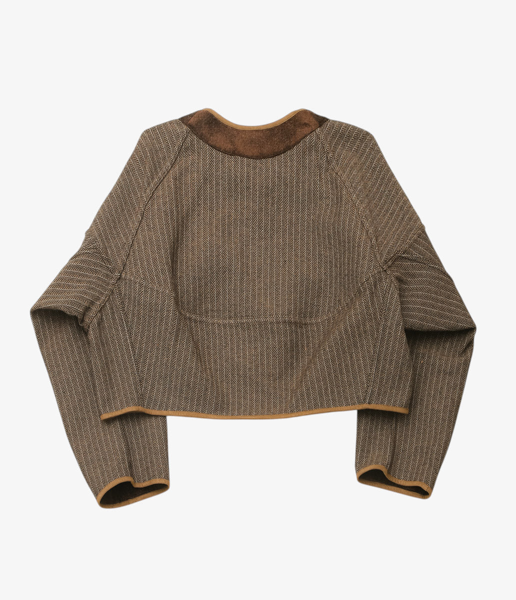 NOMAT ''CIRCLE BLOUSON / NEEDLE WOOL'' (BROWN)