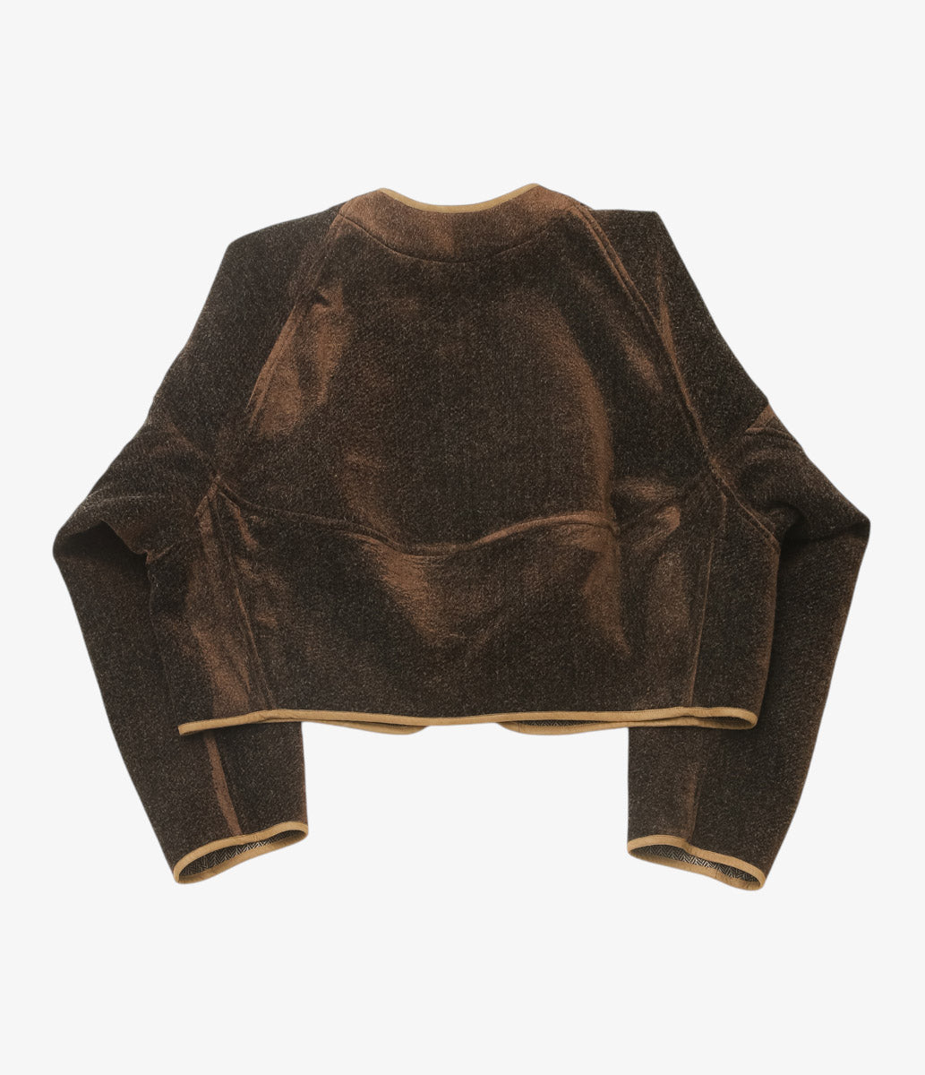 NOMAT ''CIRCLE BLOUSON / NEEDLE WOOL'' (BROWN)