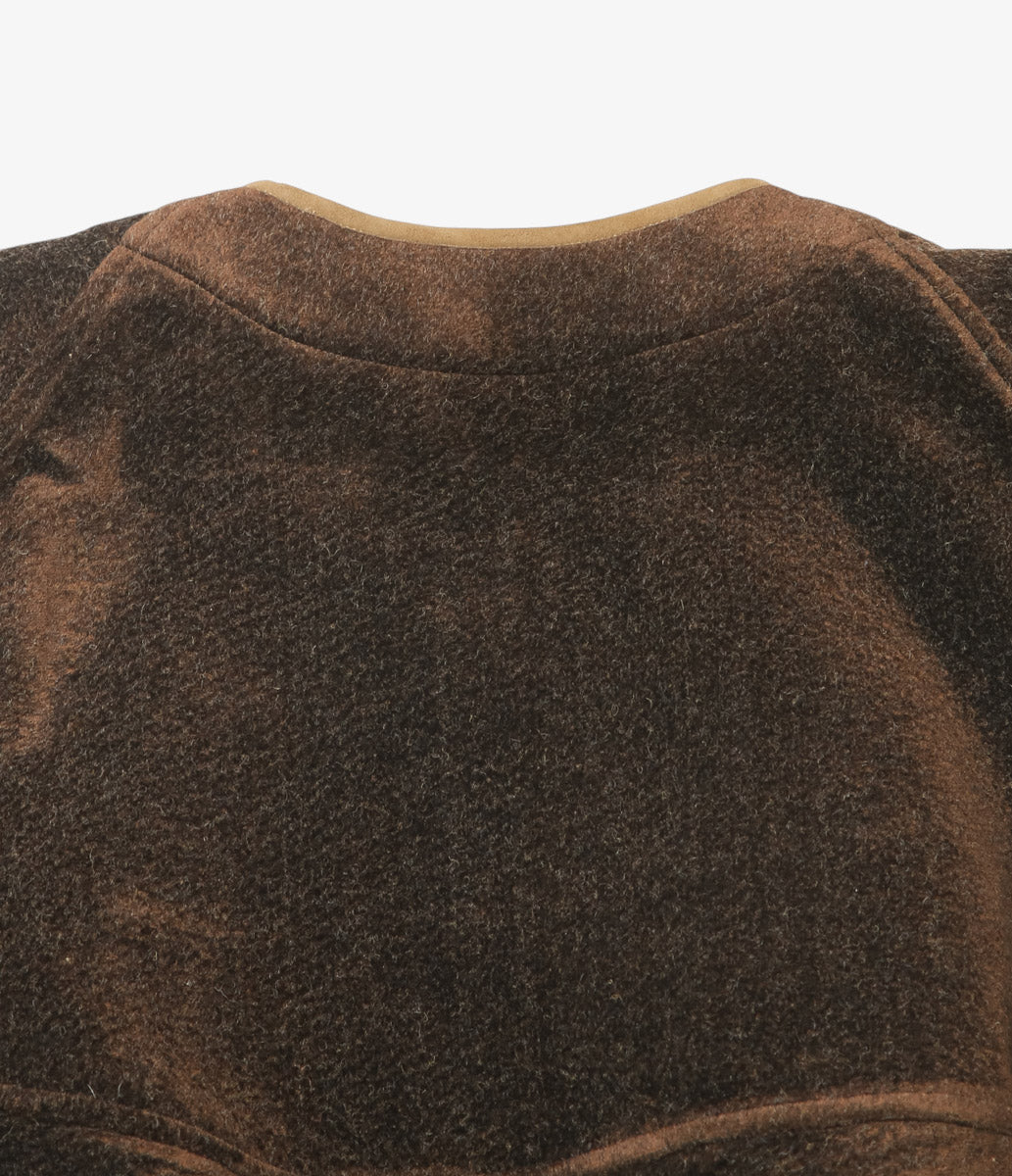 NOMAT ''CIRCLE BLOUSON / NEEDLE WOOL'' (BROWN)