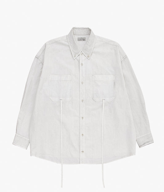 NOMAT ''COTTON TIED SHIRT'' (PEARL GRAY)