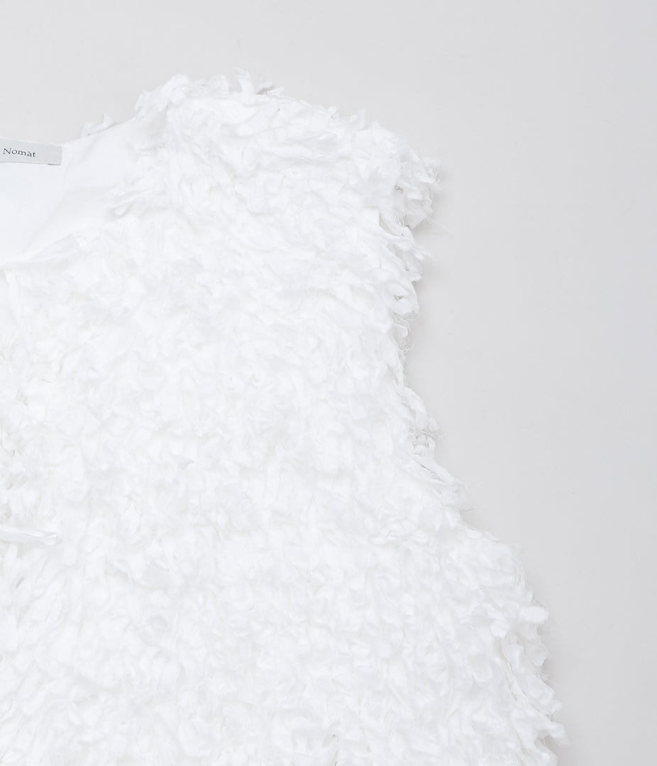 NOMAT ''FRINGE VEST'' (WHITE)