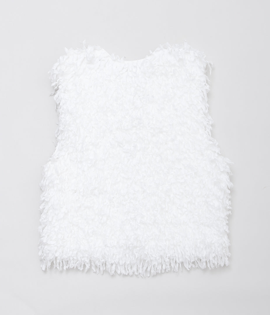 NOMAT ''FRINGE VEST'' (WHITE)