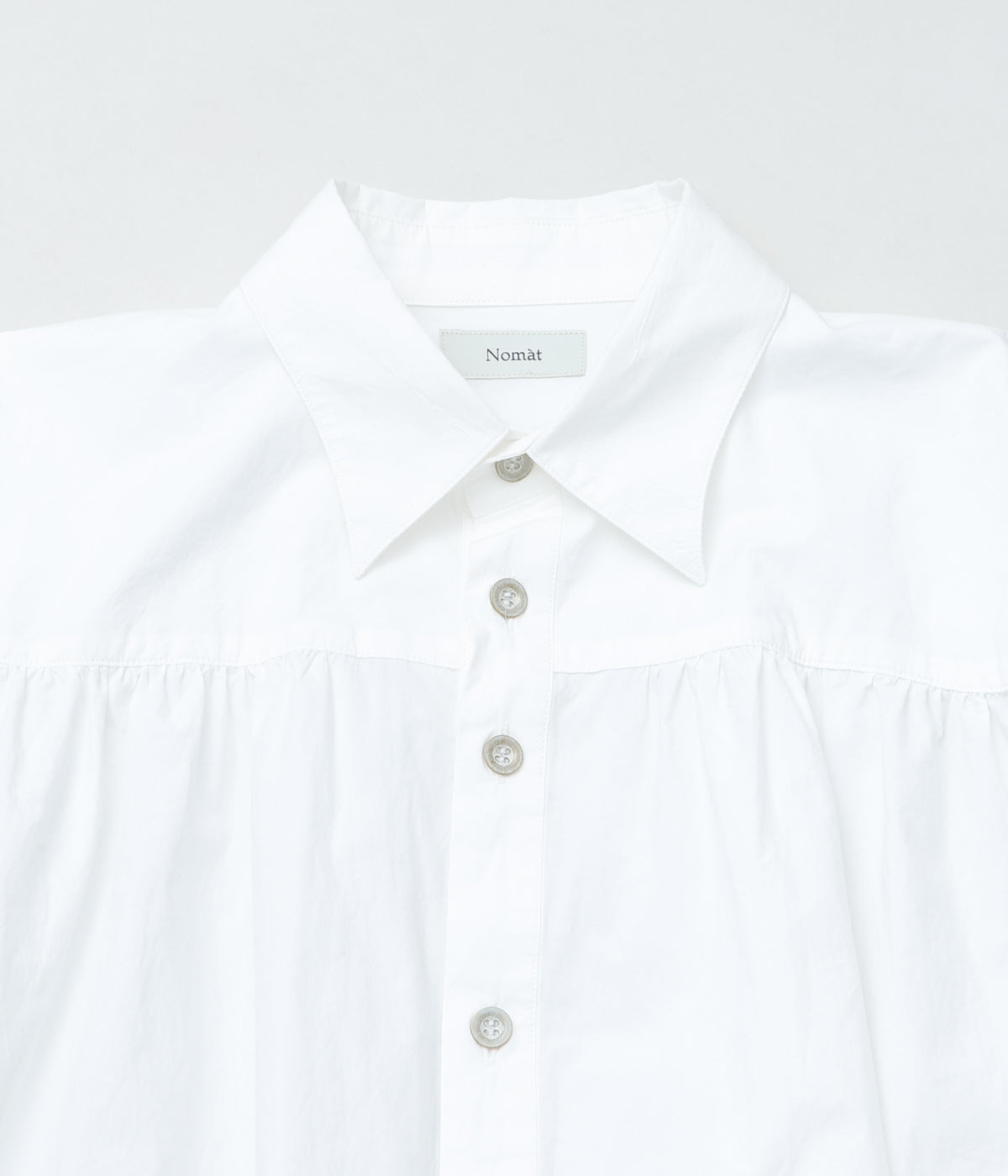NOMAT ''GATHERED SHIRT'' (WHITE)
