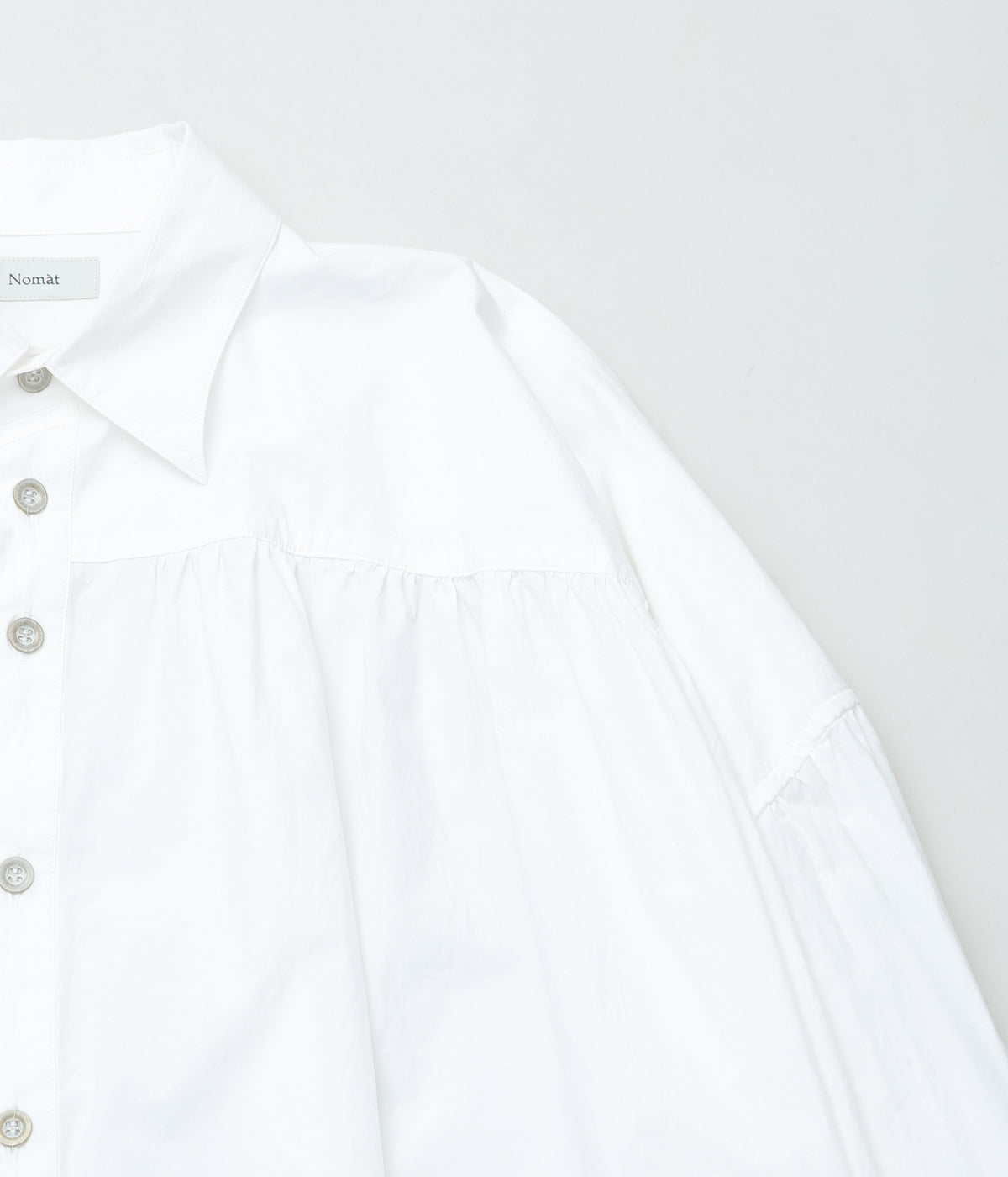 NOMAT ''GATHERED SHIRT'' (WHITE)