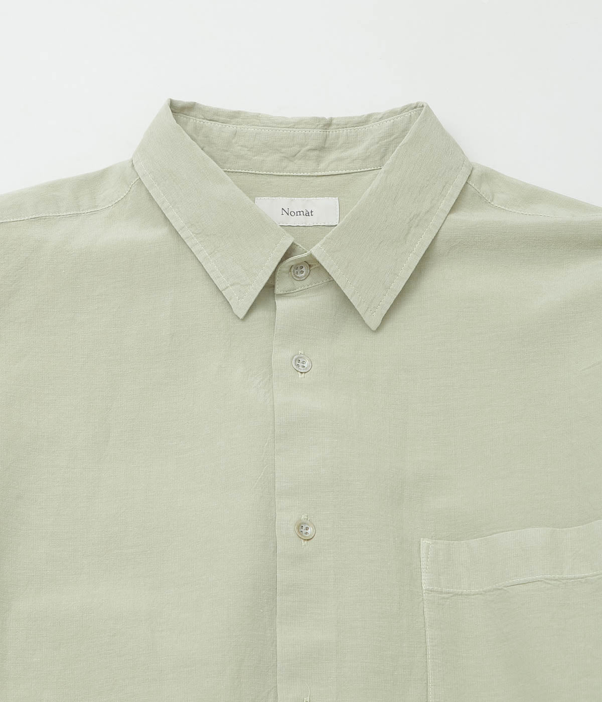 NOMAT ''L/S SHIRT/SILK COTTON '' (MISTGREEN)
