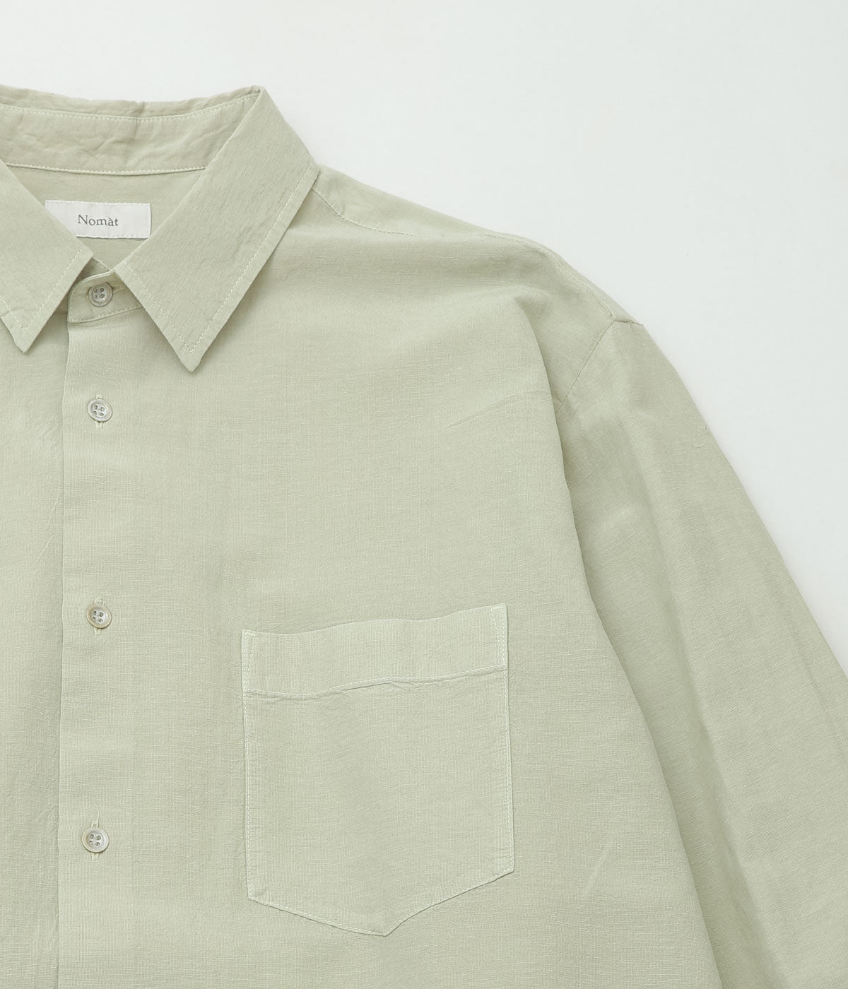 NOMAT ''L/S SHIRT/SILK COTTON '' (MISTGREEN)