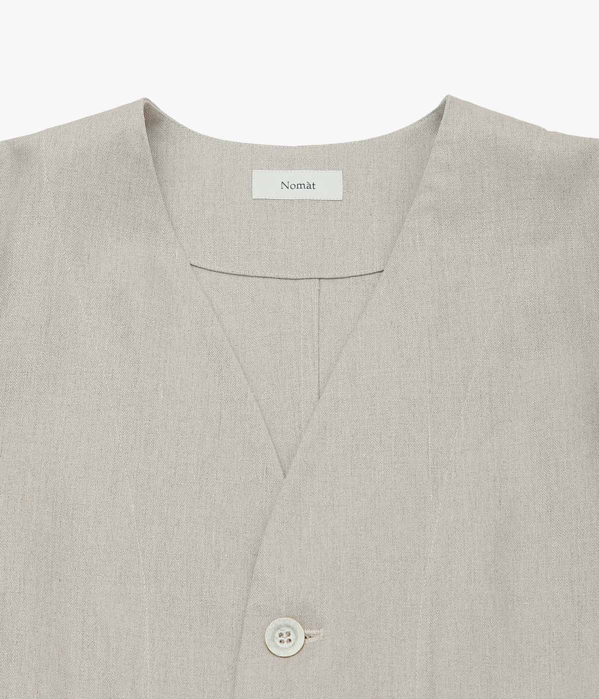 NOMAT ''PIPING JKT / HERRINGBONE'' (ECRU)