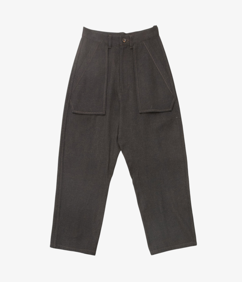 NOMAT ''POCKET PT C/W DENIM'' (DARK BROWN)