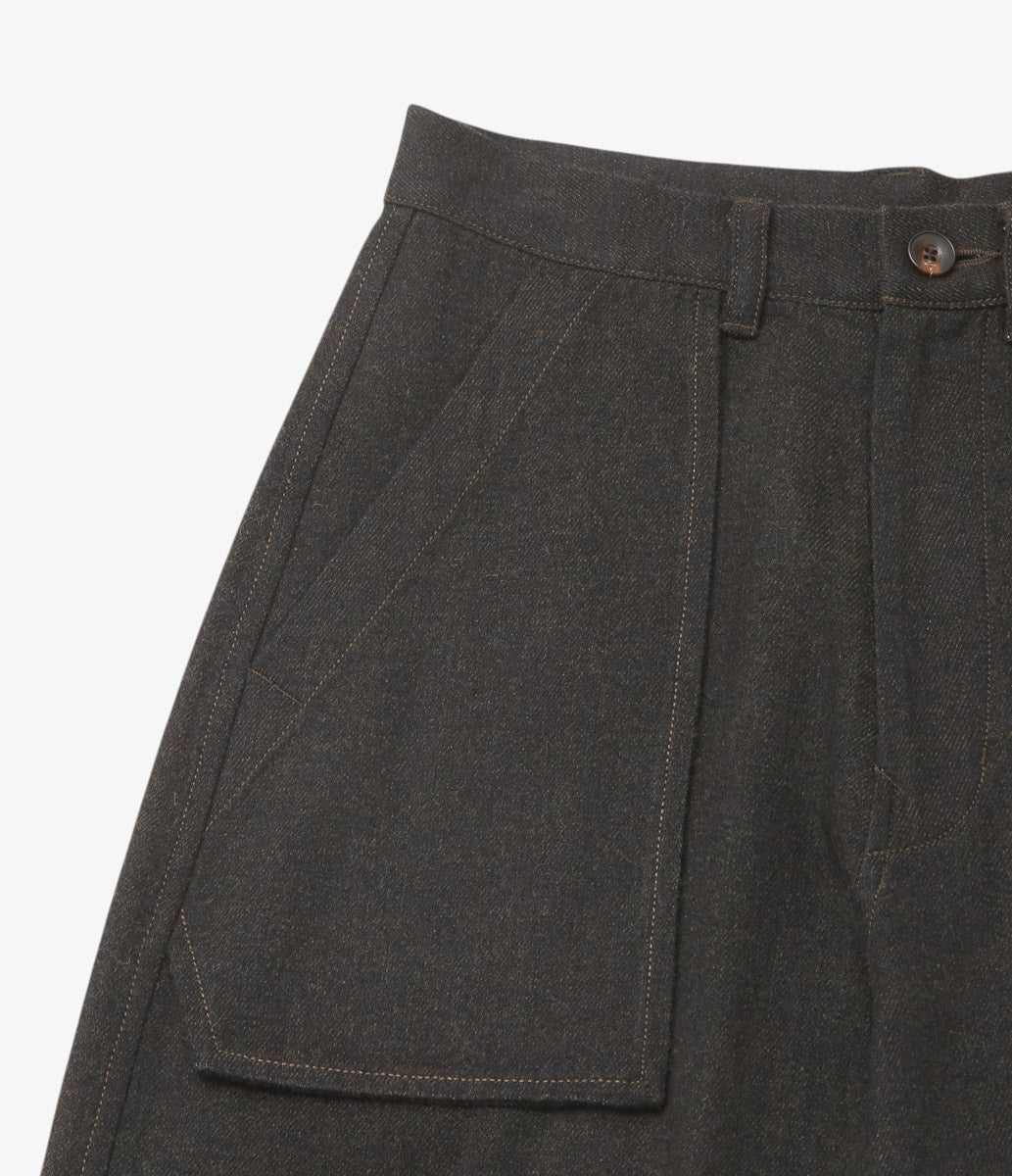 NOMAT ''POCKET PT C/W DENIM'' (DARK BROWN)