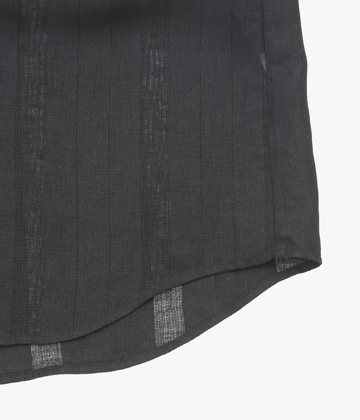 NOMAT ''S/S SHIRT / LINEN STRIPES'' (BLACK)