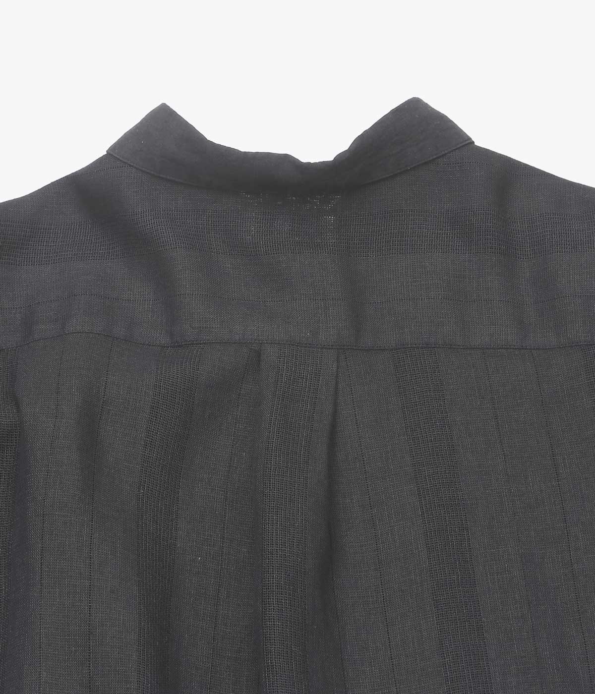 NOMAT ''S/S SHIRT / LINEN STRIPES'' (BLACK)