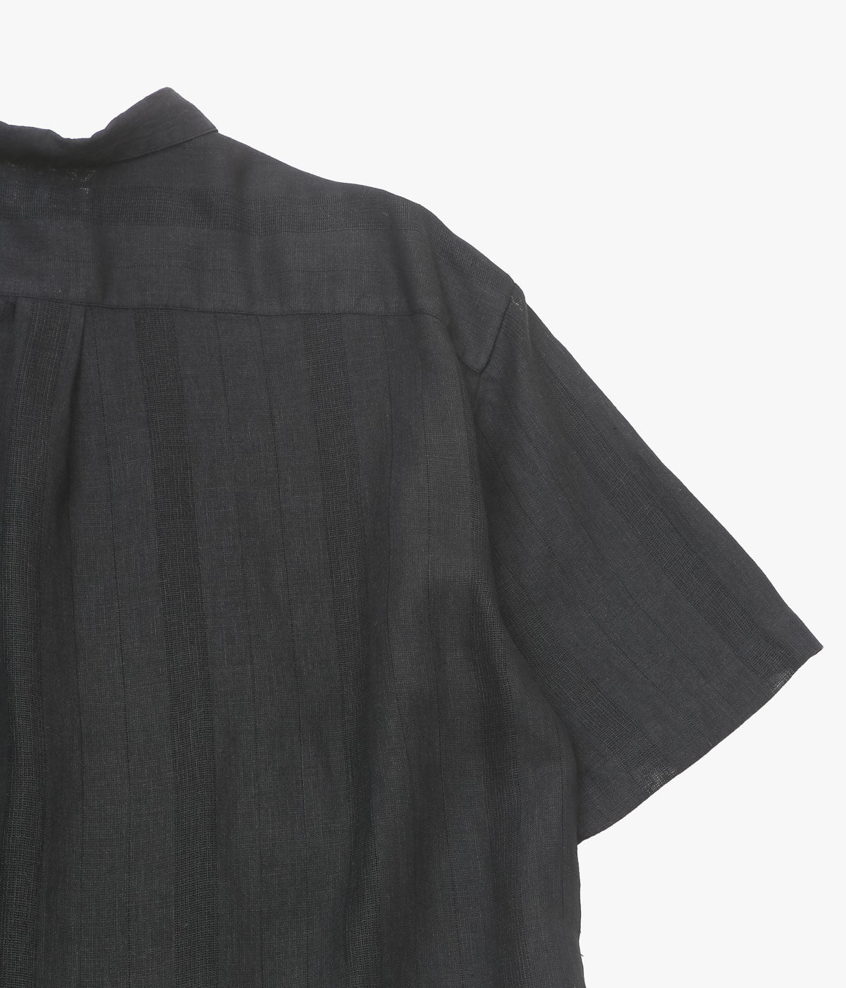 NOMAT ''S/S SHIRT / LINEN STRIPES'' (BLACK)