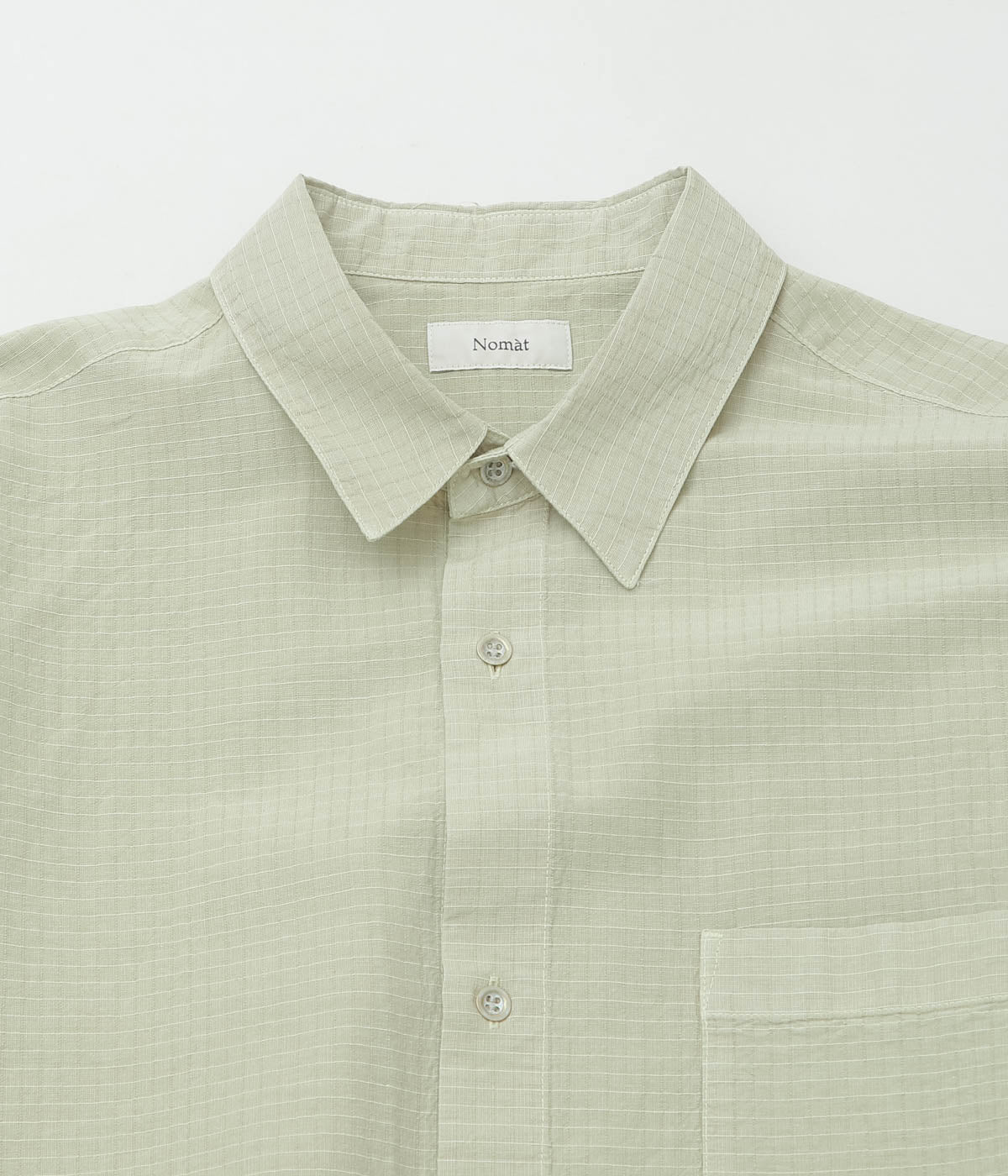 NOMAT ''S/S SHIRT/SILK COTTON RIPSTOP'' (MISTGREEN)