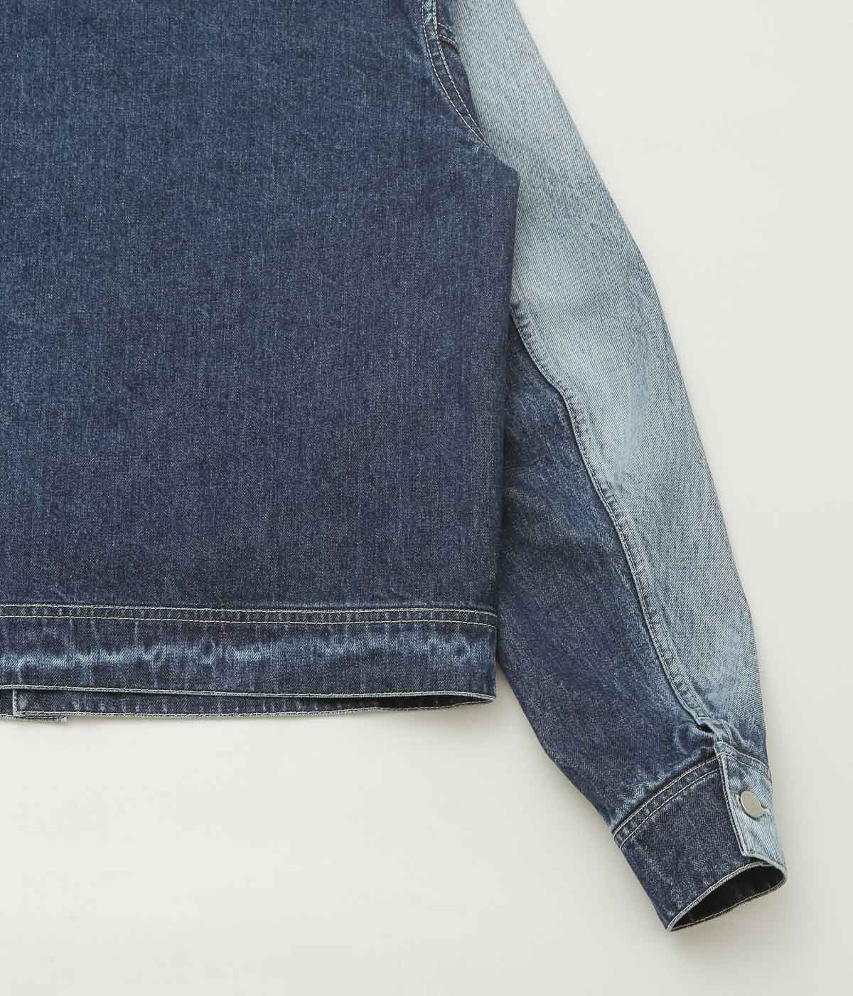 NOMAT ''TWO-TONE DENIM BLOUSON'' (SAX BLUE)