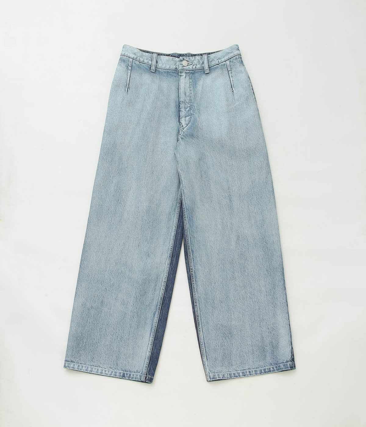NOMAT "TWO-TONE DENIM WIDE PT" (SAX BLUE)